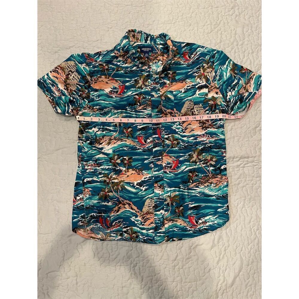 *3/$15. Arizona Jean Co Men's L Multicolor Graphic Print Hawaiian Shirt